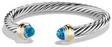 Thumbnail for your product : David Yurman Cable Classics Bracelet with Blue Topaz and Gold