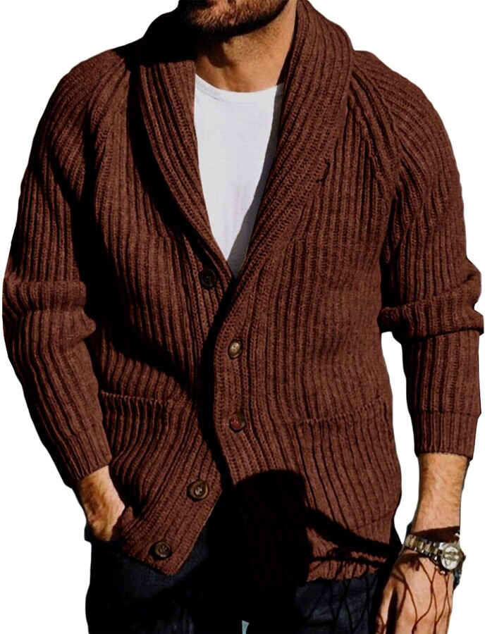 mens shawl cardigan uk
