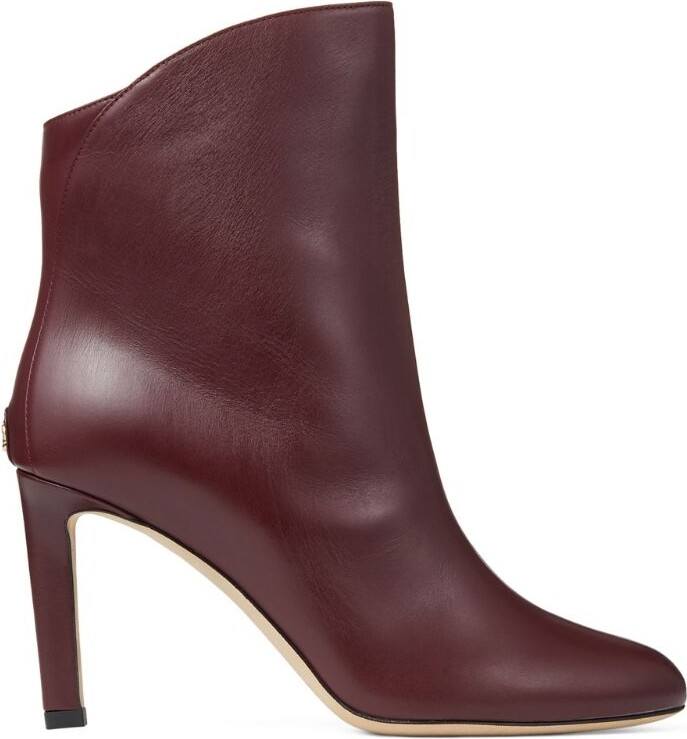 Jimmy Choo Karter 85 Leather Ankle Boots - ShopStyle