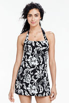 Thumbnail for your product : Lands' End Women's DDD-cup Beach Living Hibiscus Halter Dresskini
