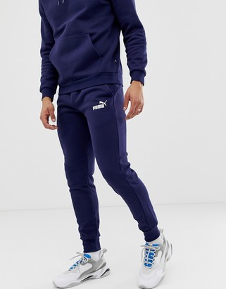 Puma Essentials skinny fit sweatpants in navy - ShopStyle Activewear Pants