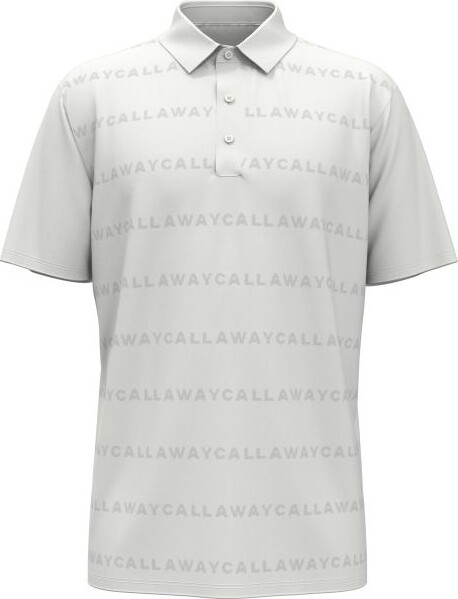 Callaway Men's Legacy Collection Logo Short Sleeve Golf Polo, Small, Bright White