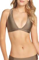 Thumbnail for your product : Becca Reversible Shimmer Plunge Bikini Top