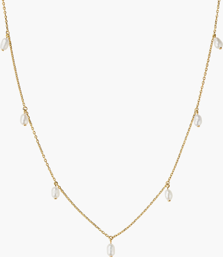 Mejuri Tiny Pearl Station Necklace
