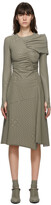 Thumbnail for your product : Marine Serre Taupe Gathered Asymmetric Dress