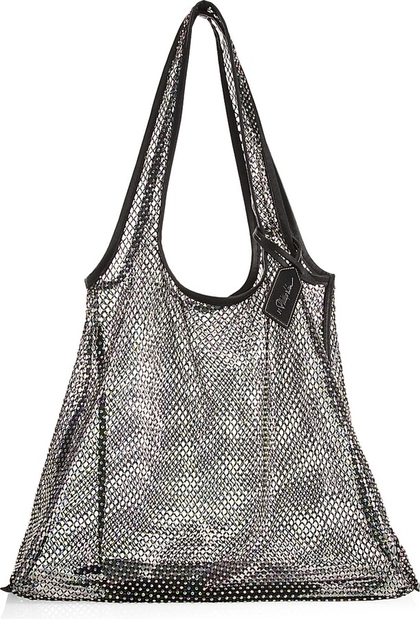 3.1 Phillip Lim Women's Crystal-Embellished Mesh Market Tote - Black