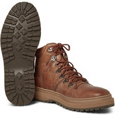 Thumbnail for your product : Brunello Cucinelli Nubuck-Trimmed Distressed Leather Boots