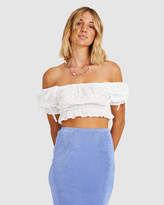 Thumbnail for your product : Don't Ask Amanda Dont Ask Amanda - Women's Tops - Billie Broderie Flower Top - Size One Size, S at The Iconic