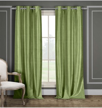 Duck River Textile Daenery's Faux Silk Foamback Grommet Curtains 96L - Set of 2 - Sage
