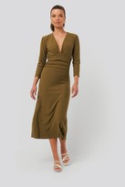 Thumbnail for your product : NA-KD Deep V Waist Detail Dress