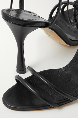 Manolo Blahnik Cochisa 105 Leather Sandals - Black