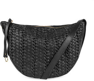 Kooba Sabine Woven Leather Saddle Bag
