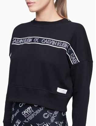 performance logo tape cropped sweatshirt