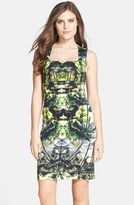 Thumbnail for your product : Nicole Miller 'Coronado' Jungle Print Cutout Scuba Body-Con Dress