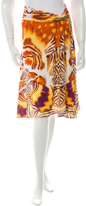 Just Cavalli Printed Knee-Length Skirt