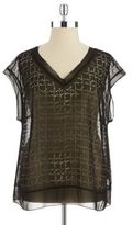 Thumbnail for your product : Eileen Fisher PLUS Plus Perforated Sheer Blouse