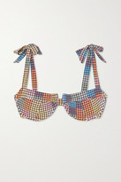 Thumbnail for your product : Ganni Checked Underwired Bikini Top