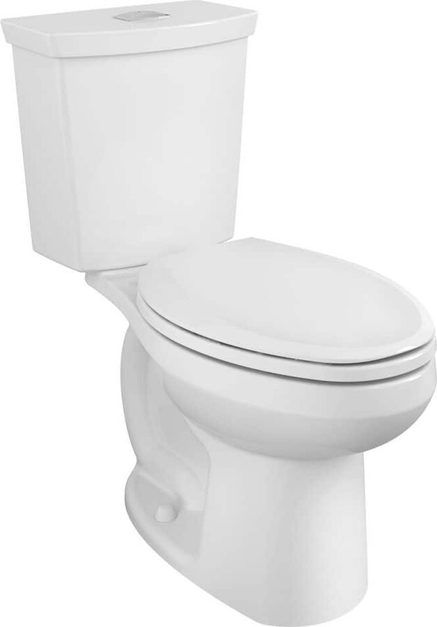 H2Option Tall Height 2-piece 0.92/1.28 GPF Dual Flush Elongated Toilet in White, Seat Not Included
