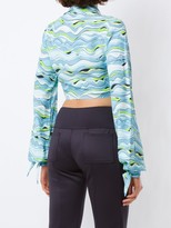 Thumbnail for your product : AMIR SLAMA Wave-Print Cropped Shirt