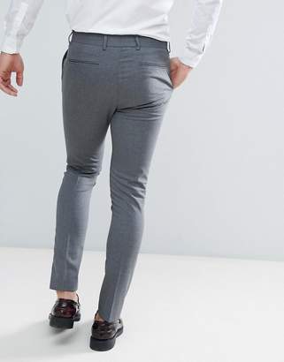 New Look Skinny Fit Smart Pants In Grey