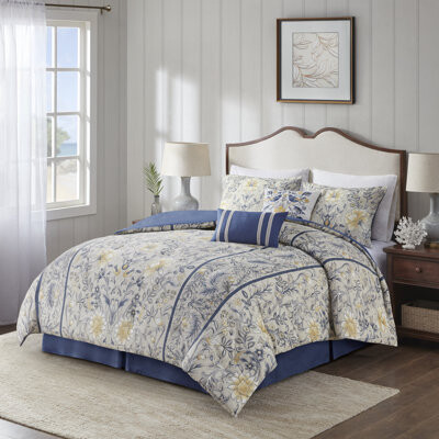 Harbor House Livia 100% Cotton 6 Piece Reversible Comforter Set