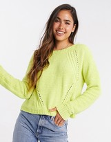 Thumbnail for your product : Liquorish cropped jumper in neon yellow