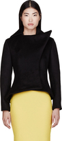 Thumbnail for your product : Thierry Mugler Black Wool Exaggerated Peacoat