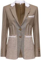 Thumbnail for your product : Burberry Color Block Wool Gabardine Blazer