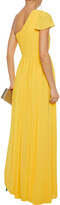 Thumbnail for your product : Mikael Aghal One-shoulder Draped Gathered Crepe Gown