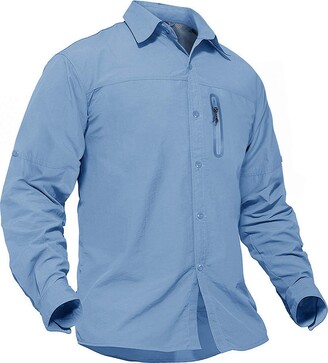 Men's Zipper Pocket Outdoor Tactical Work Shirt Quick Drying Shirt Long  Sleeve