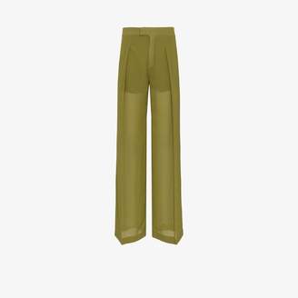 Chloé sheer silk georgette trousers