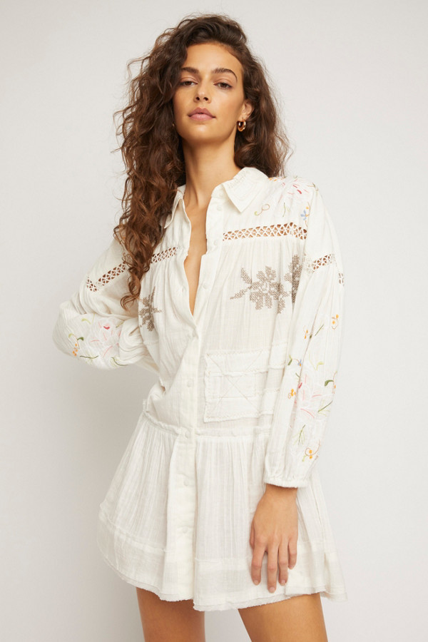 patchwork mini dress