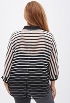 Thumbnail for your product : Forever 21 FOREVER 21+ Striped Chiffon Blouse
