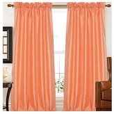 Thumbnail for your product : Kashi Home Elise Tonal Faux Silk Curtain Panels 55'' x 84'' - 2 Pack Orange