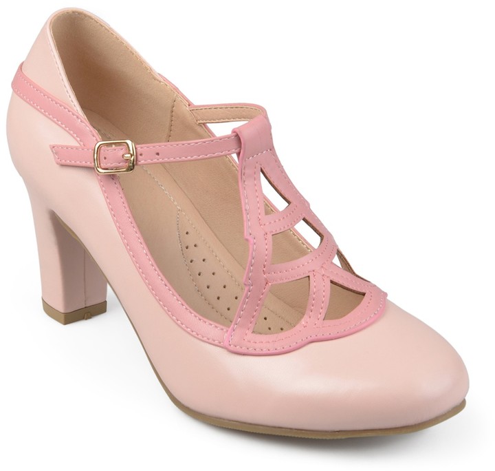 pink mary jane pumps