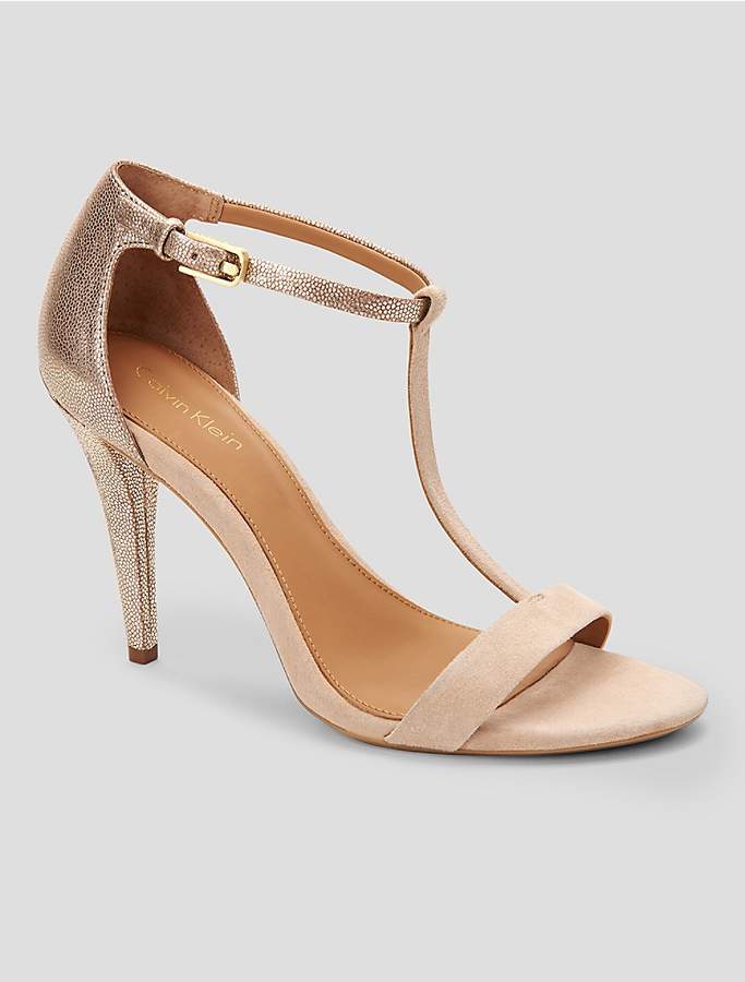 calvin klein t strap heels