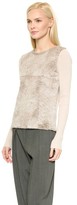 Thumbnail for your product : L'Agence Ribbed Fur Sweater