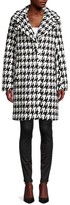 Houndstooth Faux Fur Coat