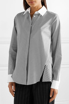 Thumbnail for your product : Adam Lippes Striped Cotton-poplin Shirt - Black