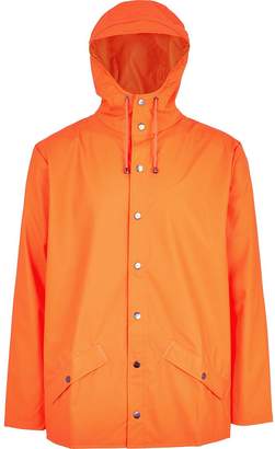 Rains Hooded Waterproof Rain Jacket- Orange