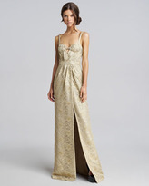 Thumbnail for your product : Burberry Metallic Lace Keyhole Gown