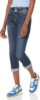 Thumbnail for your product : Wallflower womens Juniors Instastretch Bling Luscious Curvy Mid-rise Stretch Skinny Crops (Standard and Plus) Jeans