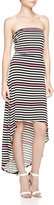 Thumbnail for your product : Laundry by Design Strapless Mixed-Stripe High-Low Maxi Dress, Neon Pink