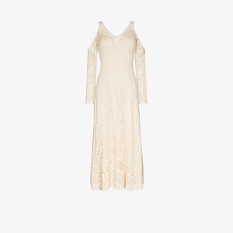 REJINA PYO Frances Cold Shoulder Lace Dress - Women's - Silk/Cotton/Polyester/Polyurethane