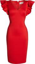 Thumbnail for your product : Eliza J Ruffle Shoulder Scuba Crepe Dress