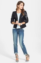 Thumbnail for your product : Halogen Leather & Suede Moto Jacket (Online Only)