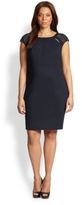 Thumbnail for your product : ABS by Allen Schwartz ABS, Sizes 14-24 Studded-Shoulder Dress