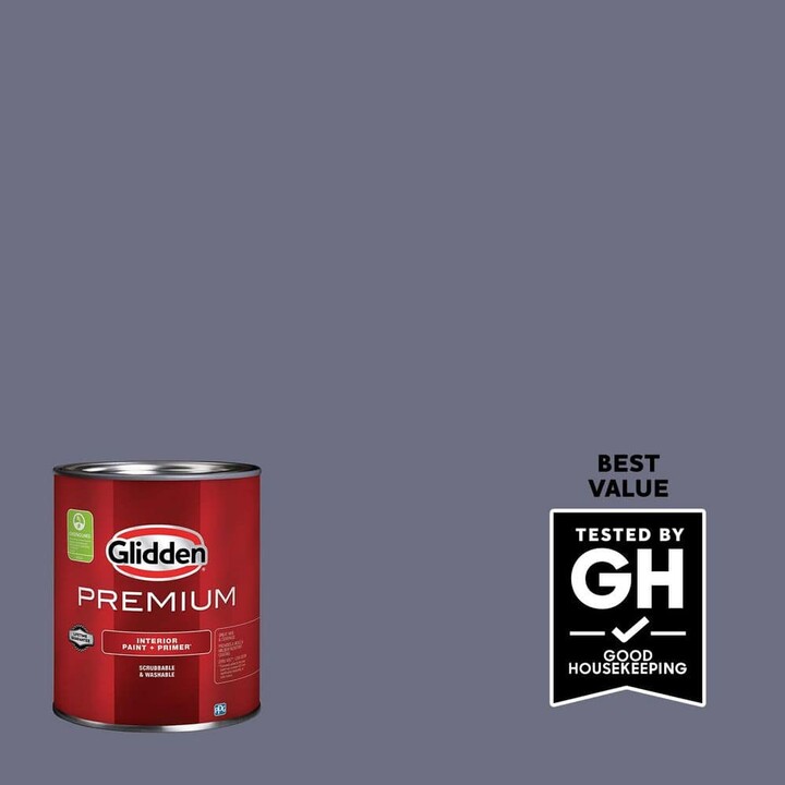 Glidden Premium 1 qt. PPG1171-6 Old Mill Blue Satin Interior Latex Paint
