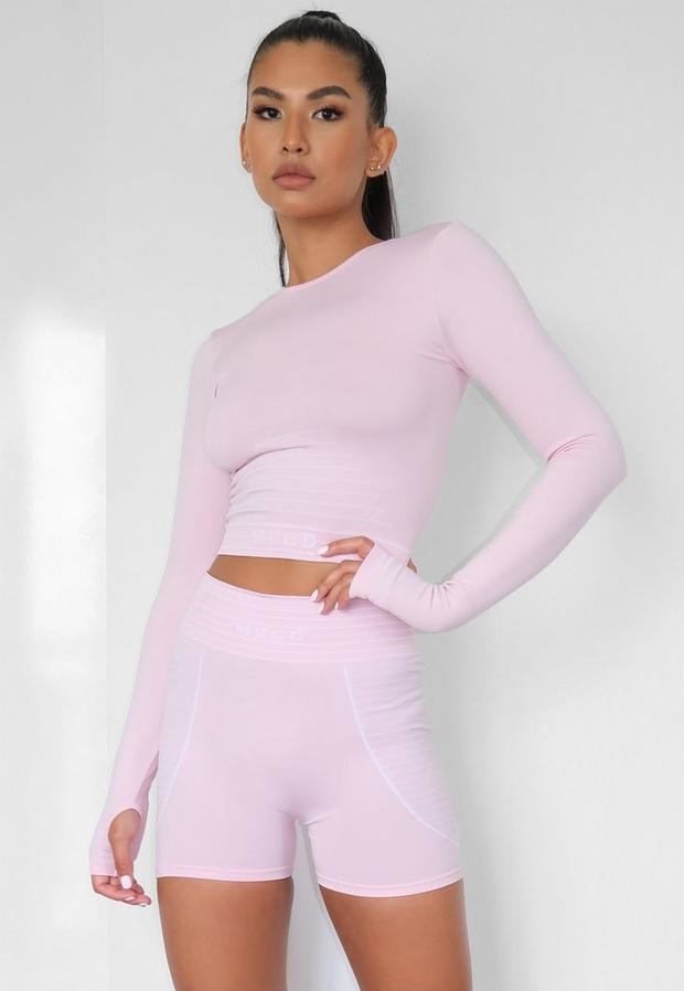 Missguided Pink Seamless Msgd Booty Gym Shorts - ShopStyle