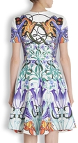 Thumbnail for your product : Mary Katrantzou Printed flared cloqué dress